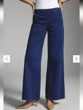 Pilcro The Kit High-Rise Wide-Leg Utility Trousers